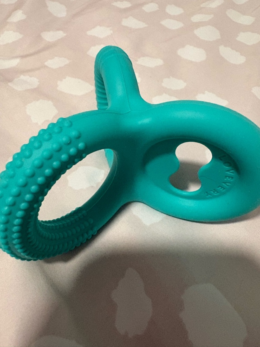 Teal Textured Ring Teether & Sensory Toy - Kids Toys